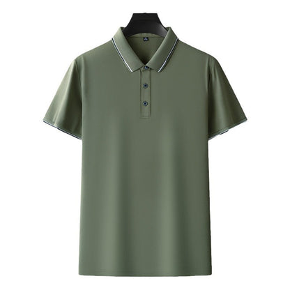 Light Business Silk Men's Short-sleeved T-shirt