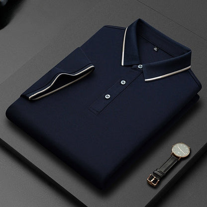 Light Business Silk Men's Short-sleeved T-shirt