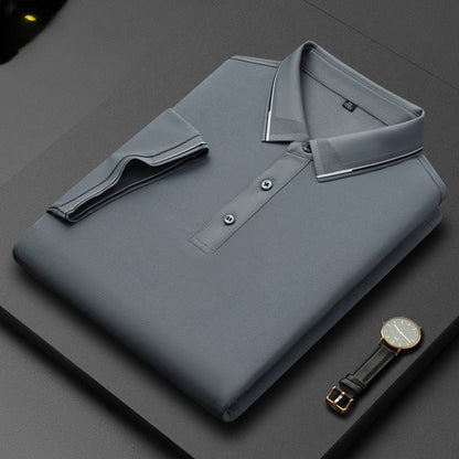Light Business Silk Men's Short-sleeved T-shirt